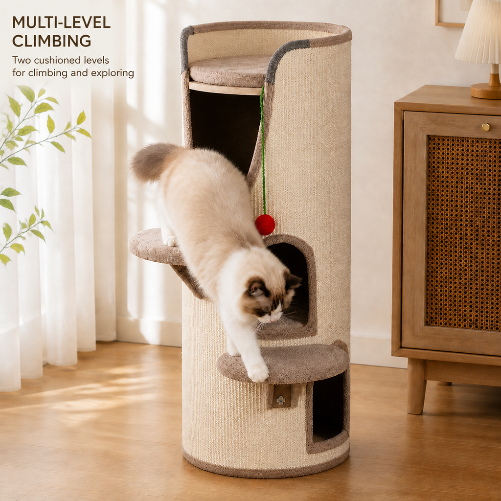 Multi-Level Sisal Cat Tree