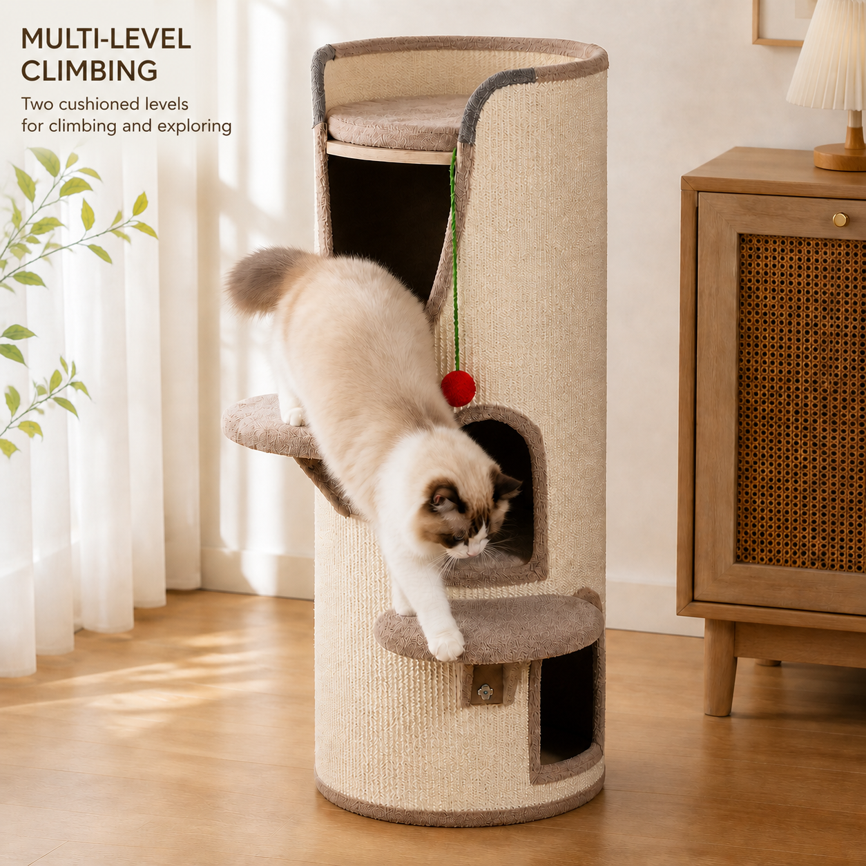 Multi-Level Sisal Cat Tree