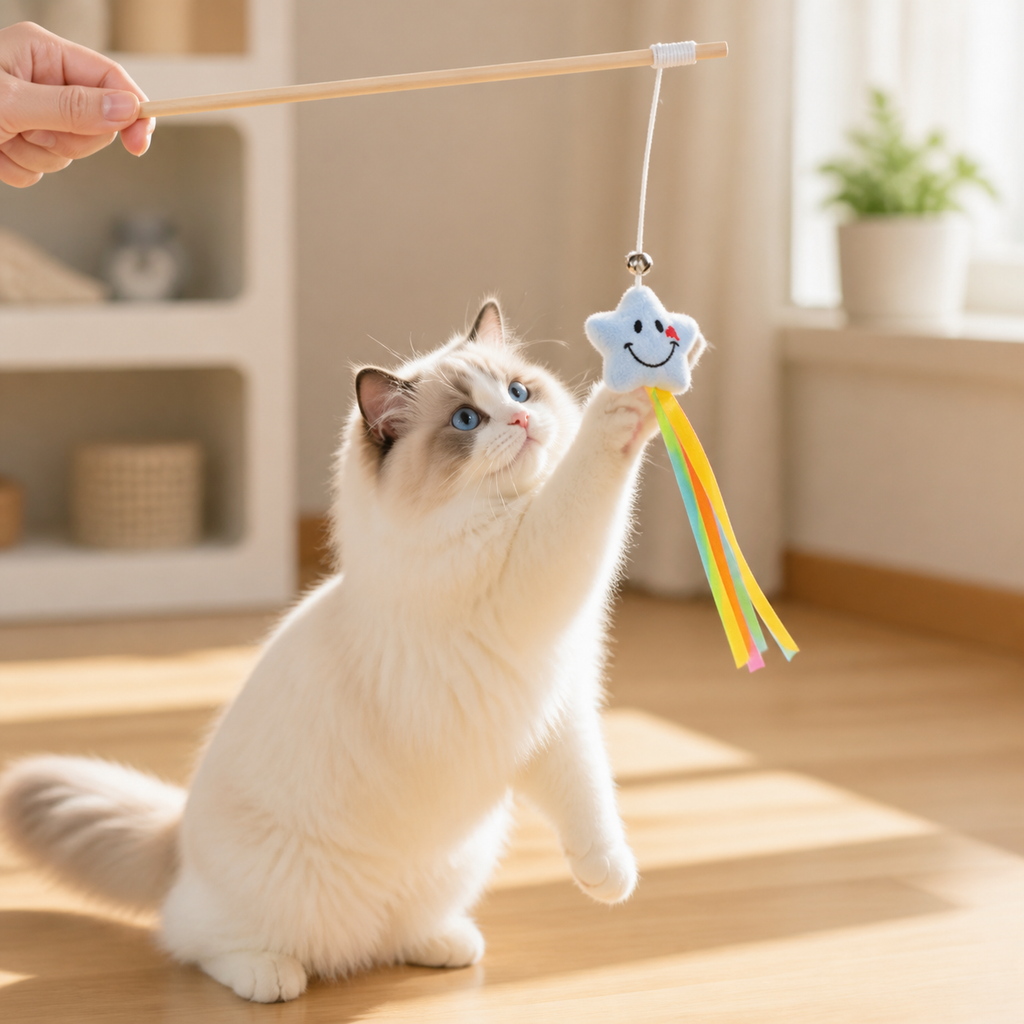 Wooden Cat Teaser Wand