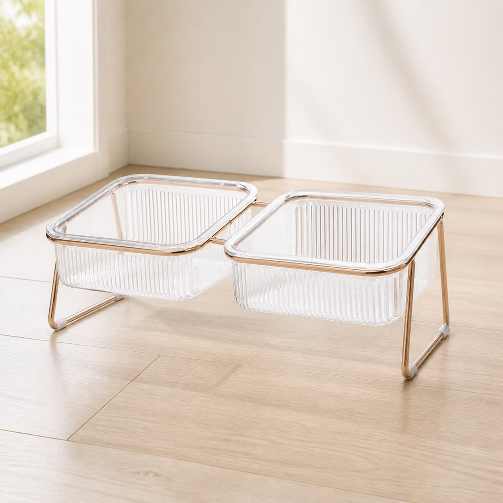 Raised Transparent Cat Bowl