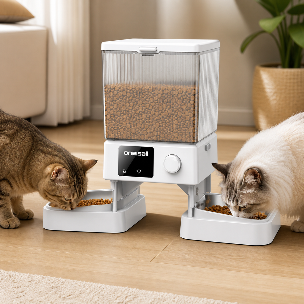 Dual-Bowl Automatic Cat Feeder