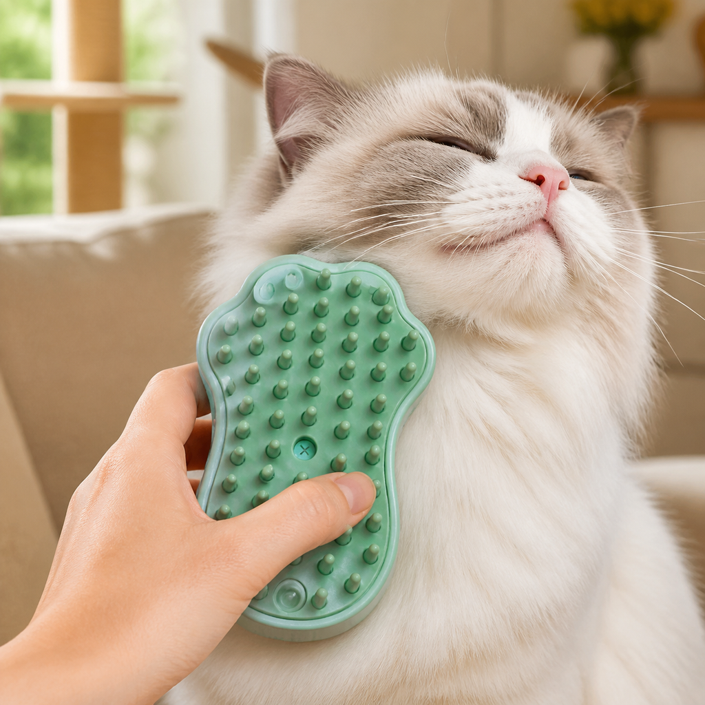 Cat Paw Spray Grooming Brush