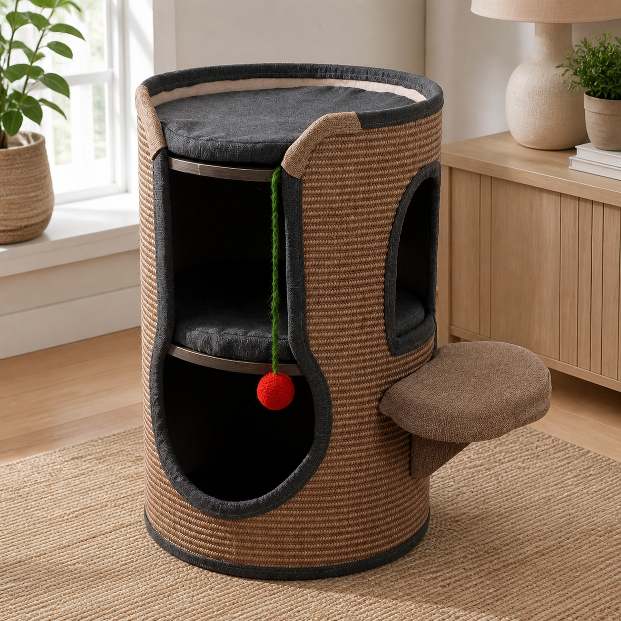 Multi-Level Sisal Cat Tree