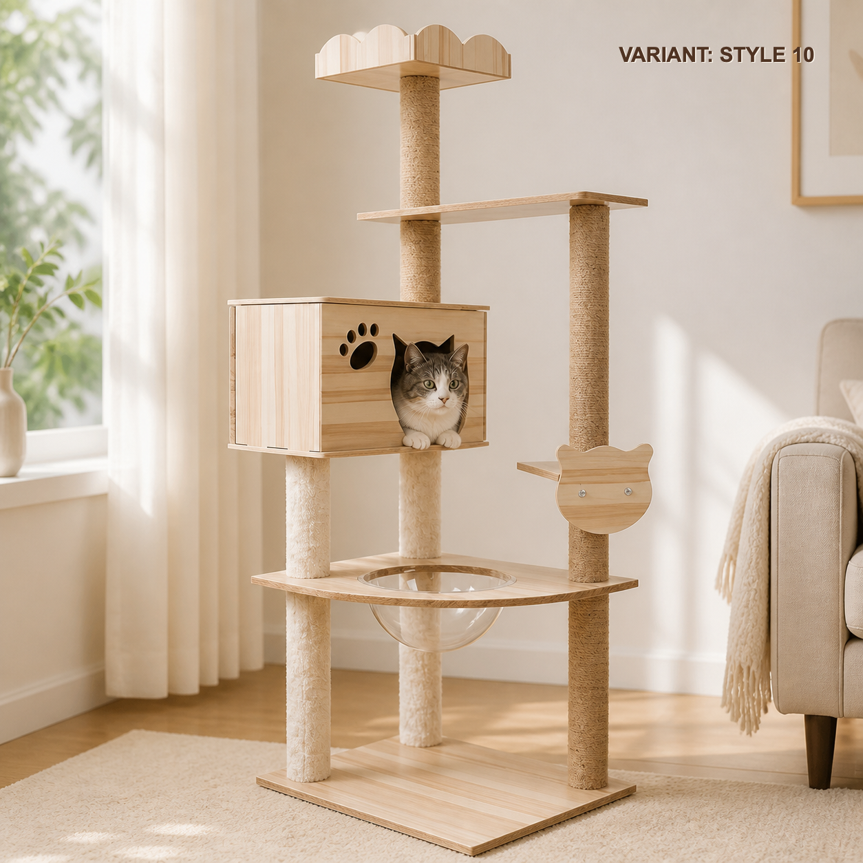 Space Capsule Cat Scratcher Nest