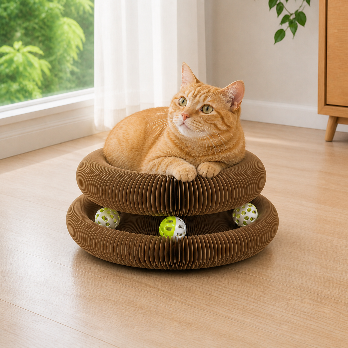 Magnetic Kitty Kurls Cat Scratcher
