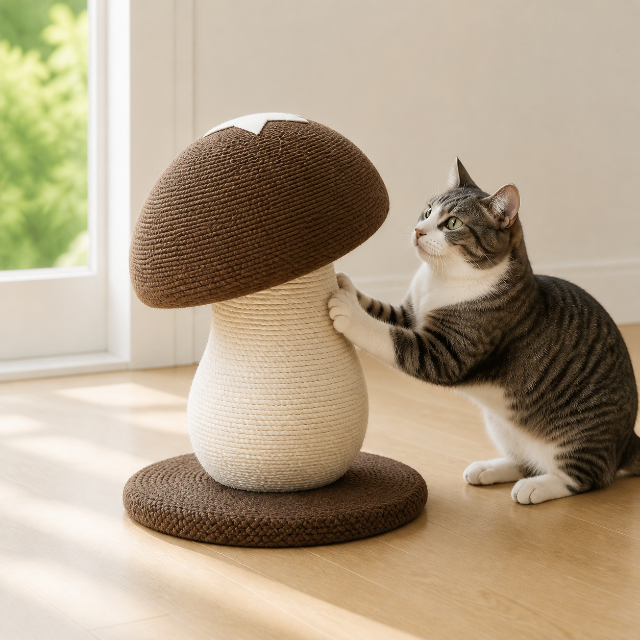 Mushroom Sisal Cat Scratcher