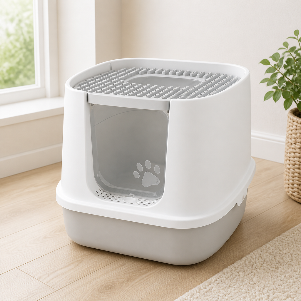 Anti-Splash Enclosed Litter Box