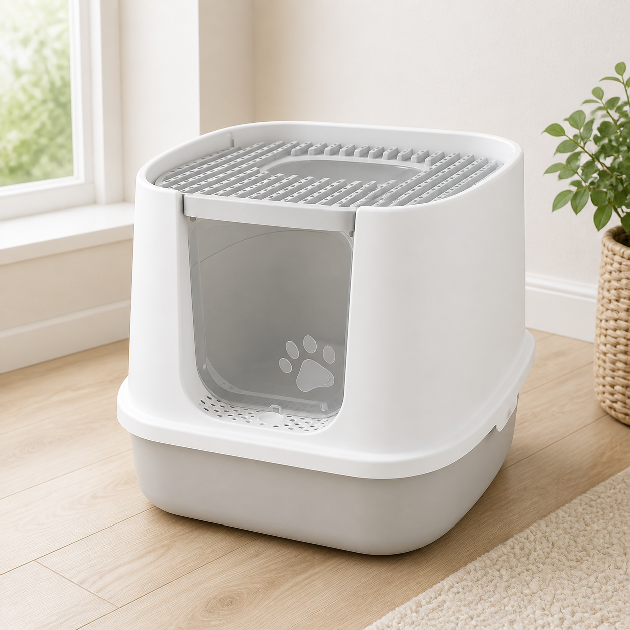 Anti-Splash Enclosed Litter Box