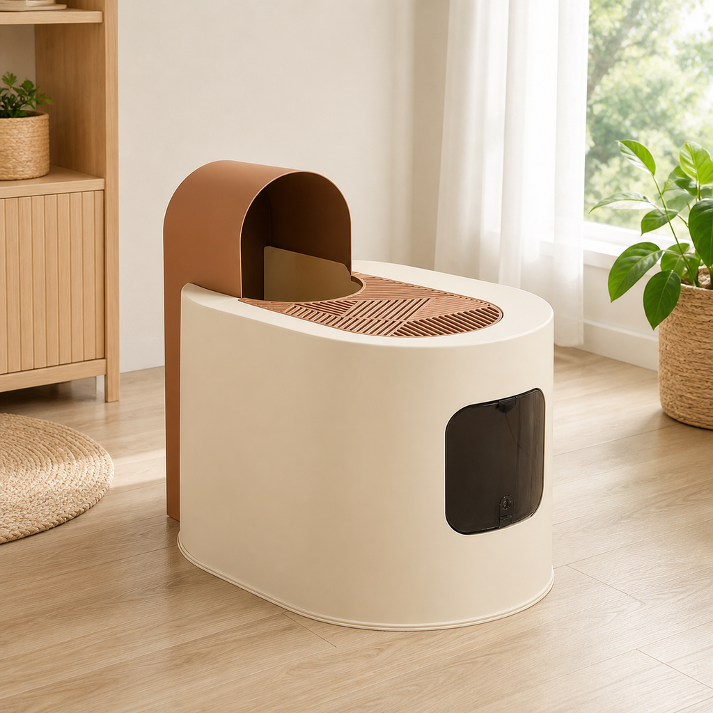 Top-Entry Enclosed Cat Litter Box