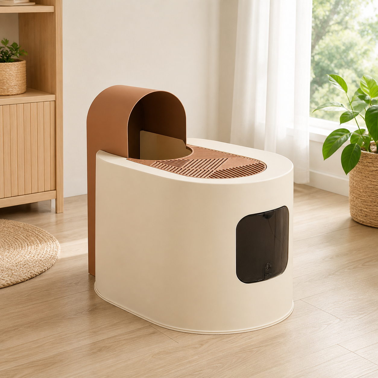 Top-Entry Enclosed Cat Litter Box