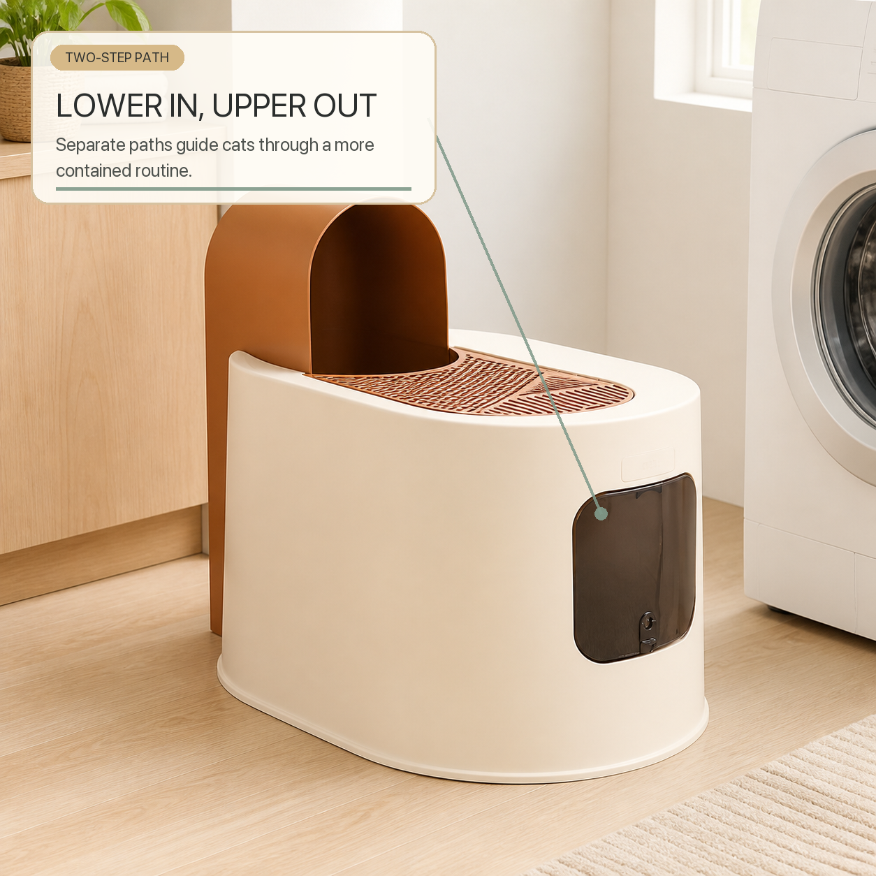 Top-Entry Enclosed Cat Litter Box
