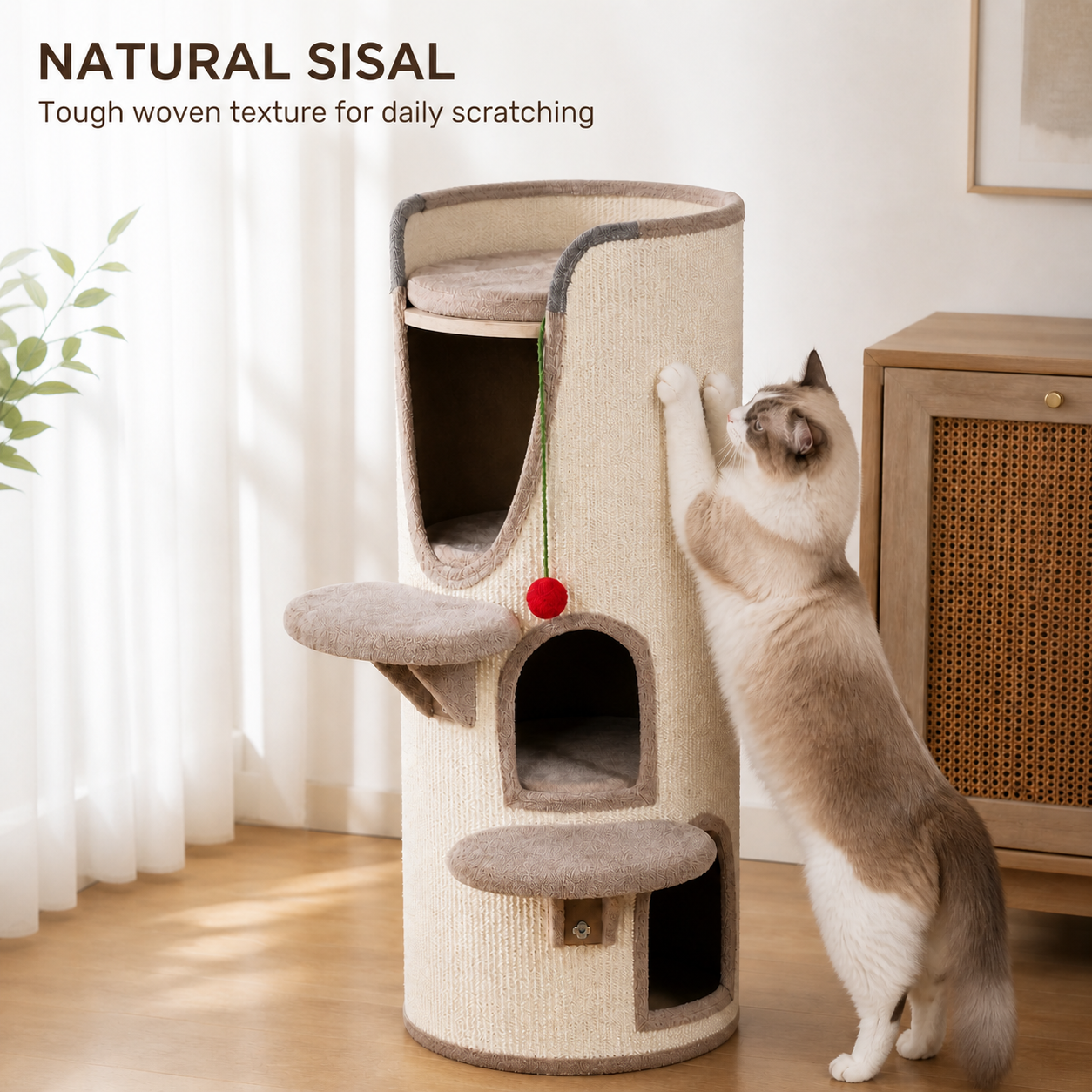 Multi-Level Sisal Cat Tree