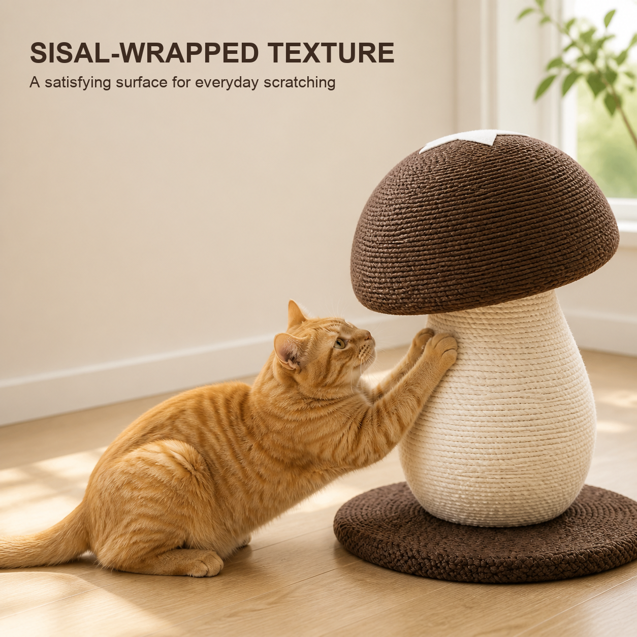 Mushroom Sisal Cat Scratcher