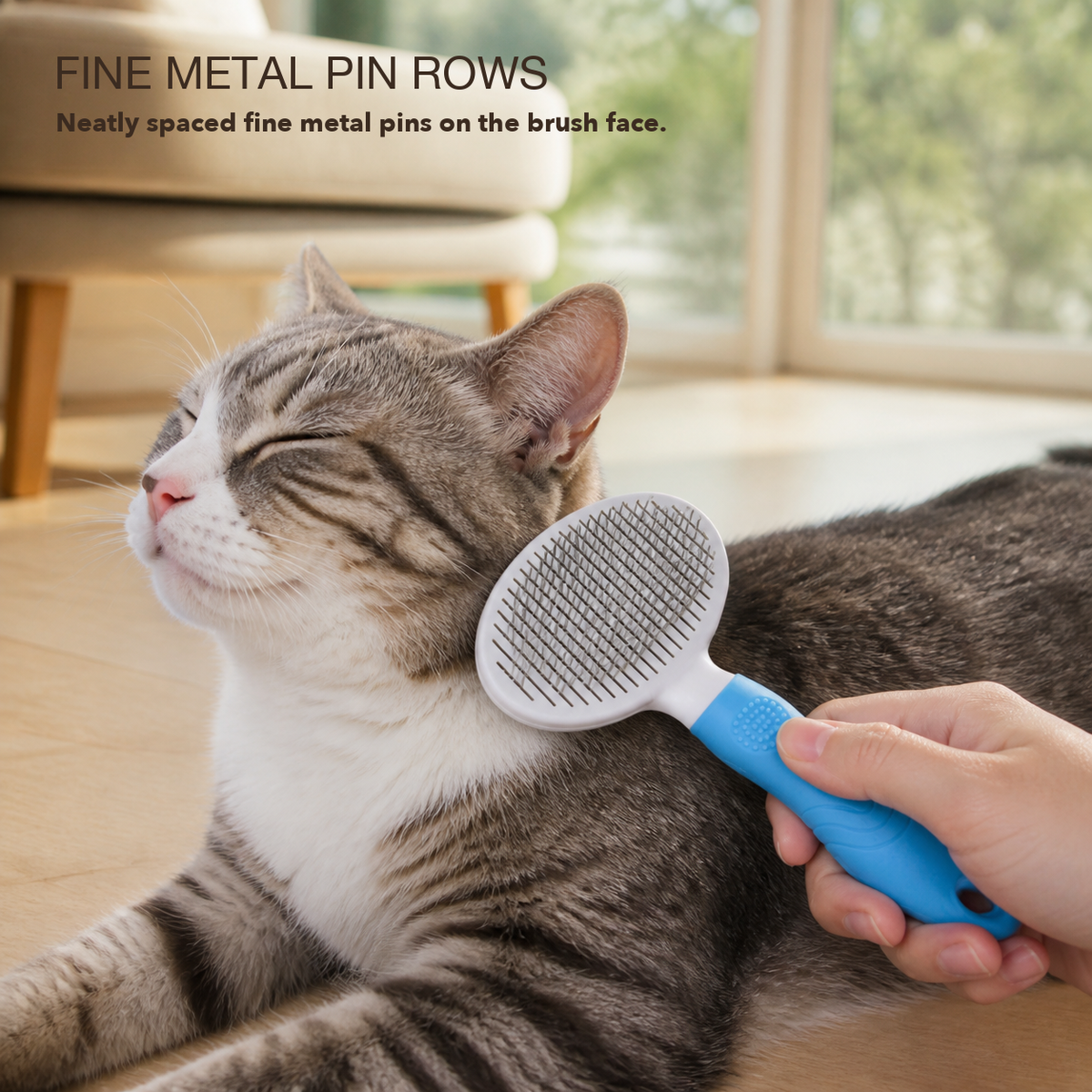 Self-Cleaning Cat Slicker Brush