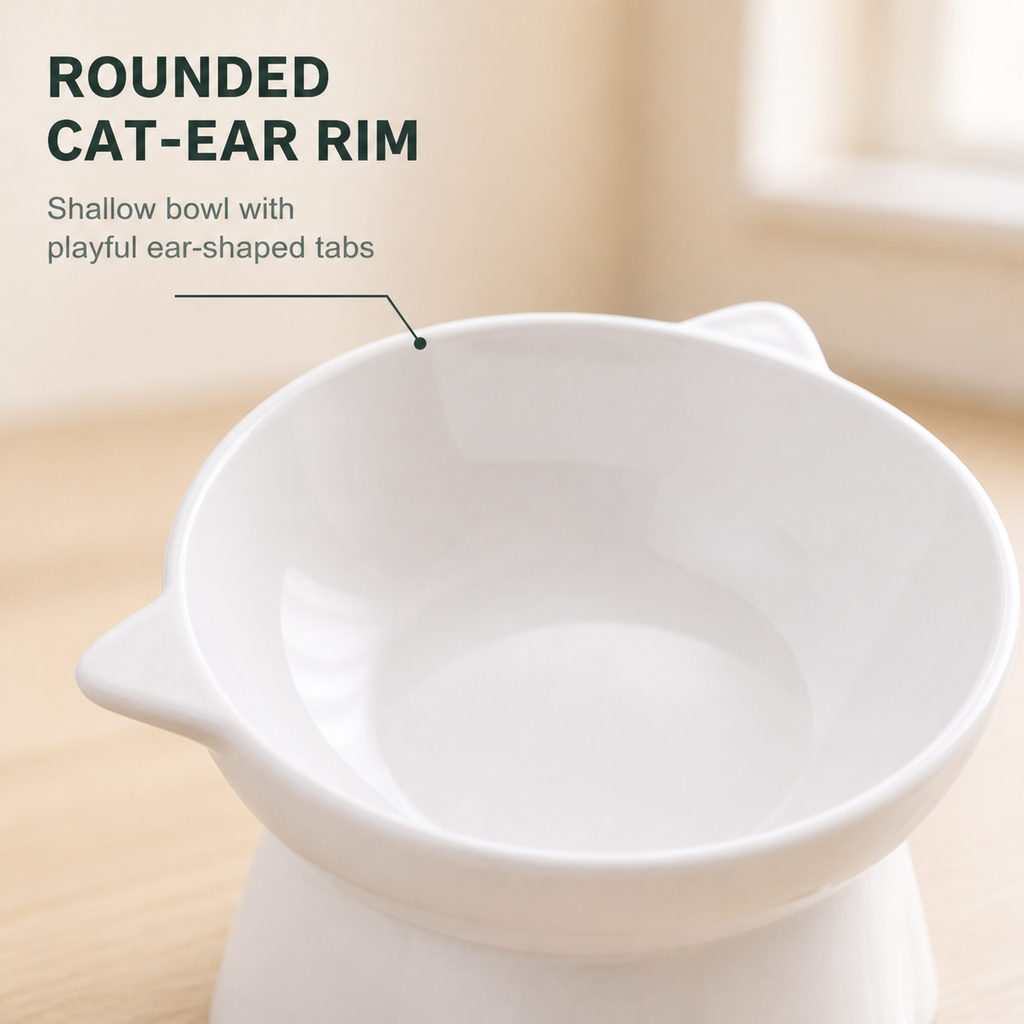 Raised Cat Food Bowl