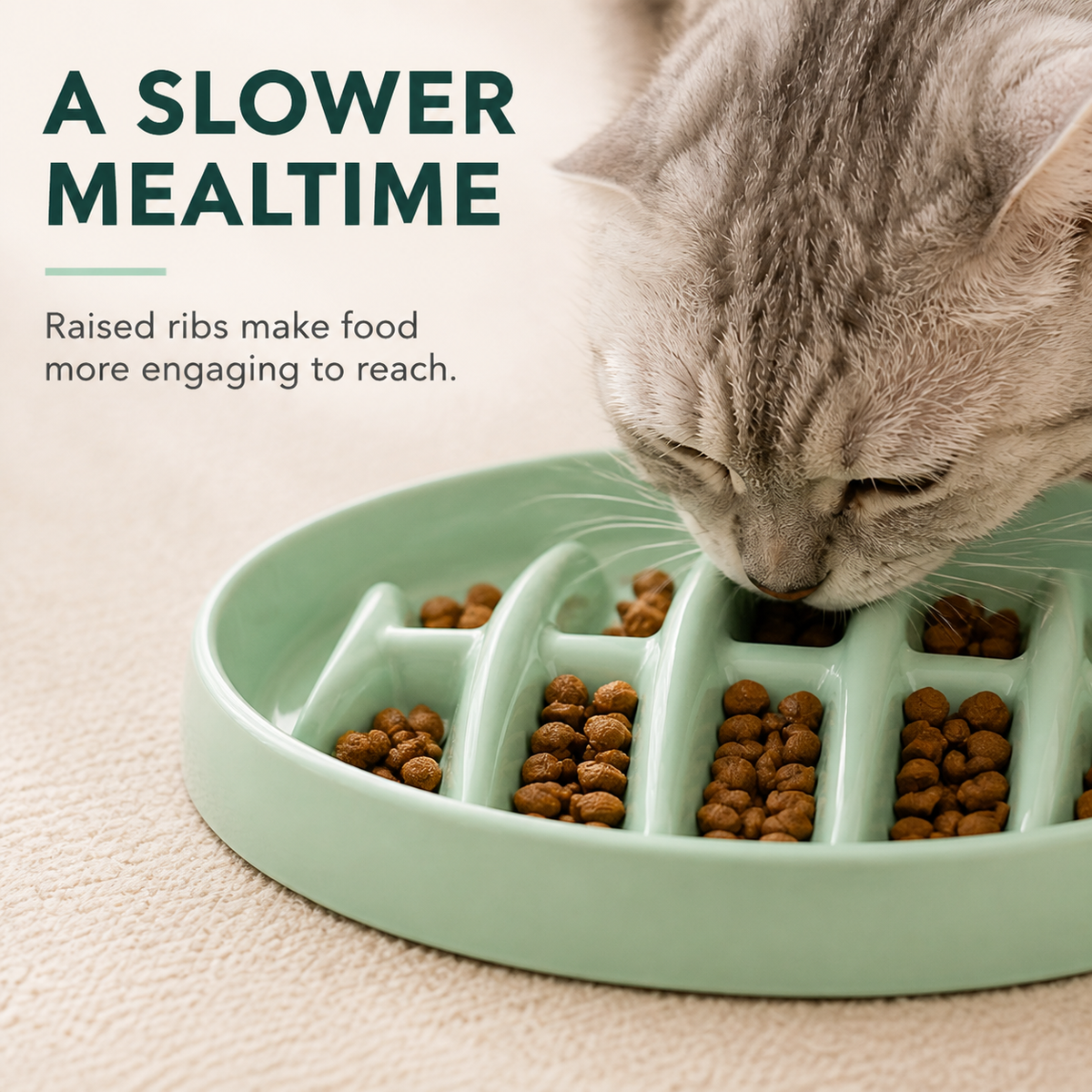 Fishbone Slow Feeder Bowl