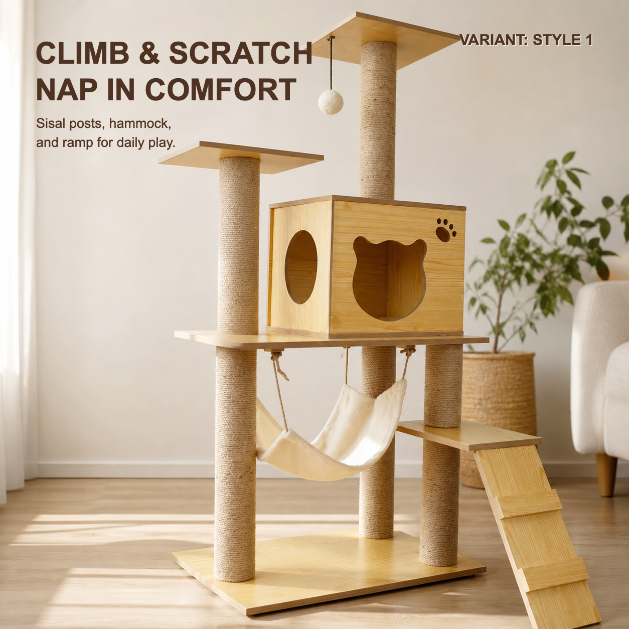 Space Capsule Cat Scratcher Nest