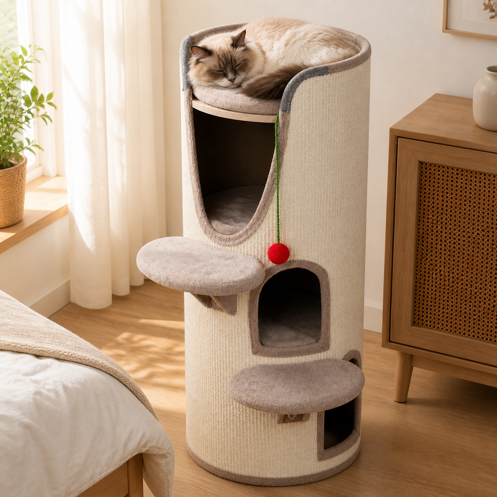 Multi-Level Sisal Cat Tree