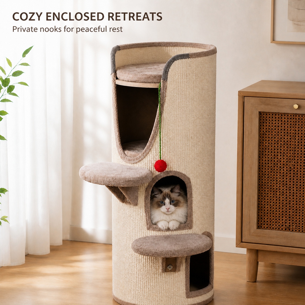 Multi-Level Sisal Cat Tree