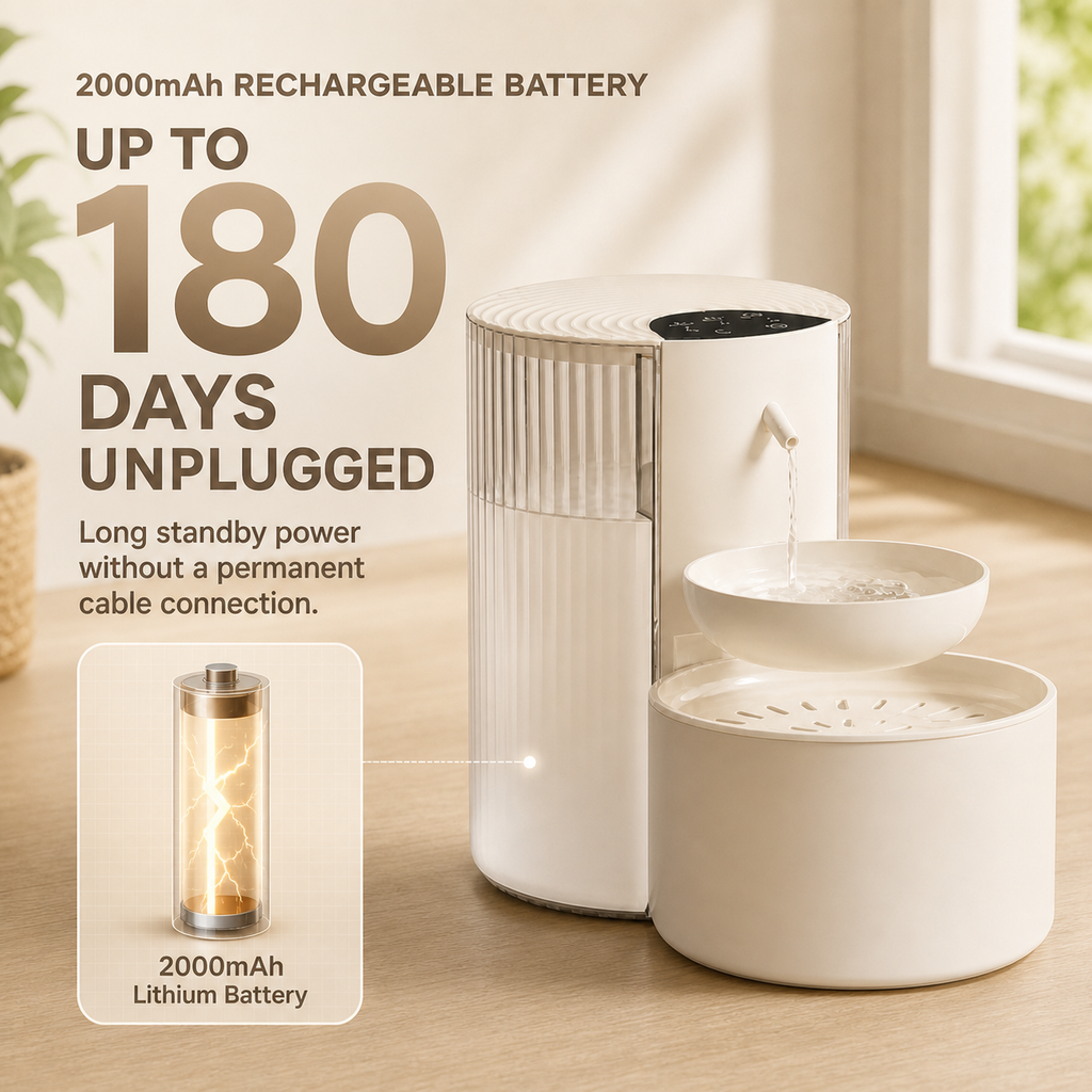Rechargeable Cat Water Fountain