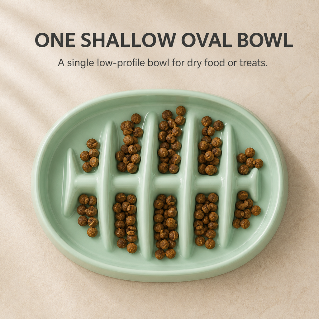 Fishbone Slow Feeder Bowl