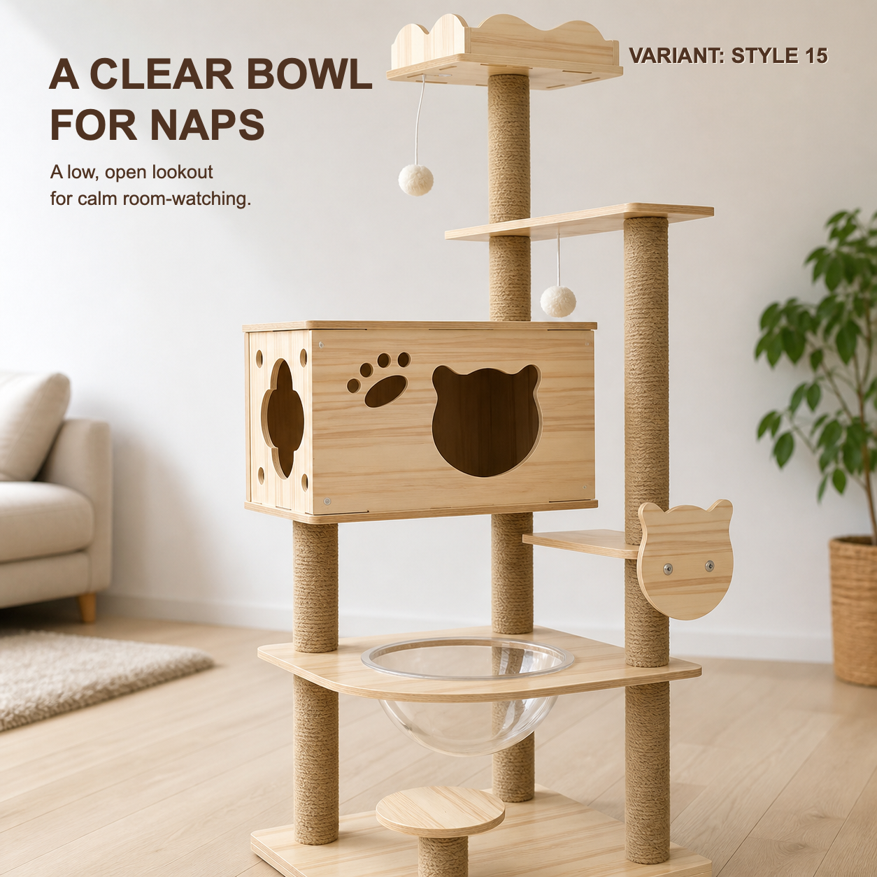 Space Capsule Cat Scratcher Nest