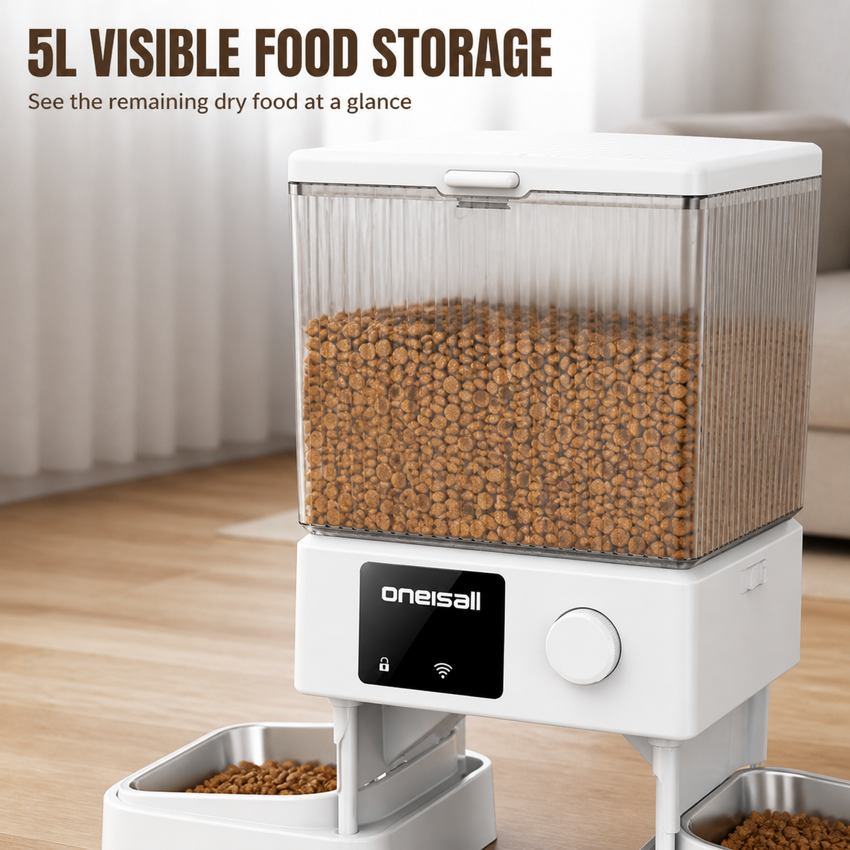 Dual-Bowl Automatic Cat Feeder