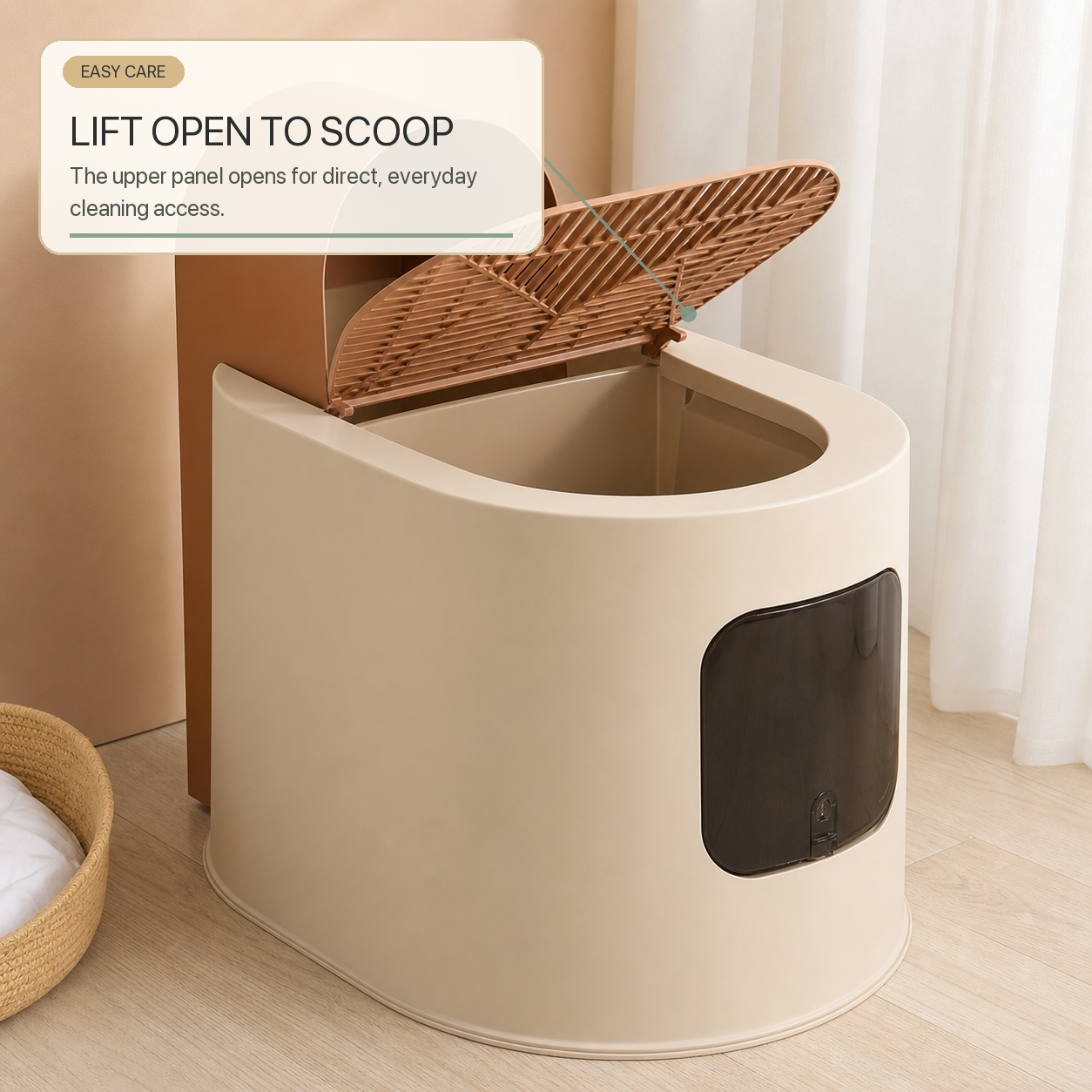 Top-Entry Enclosed Cat Litter Box