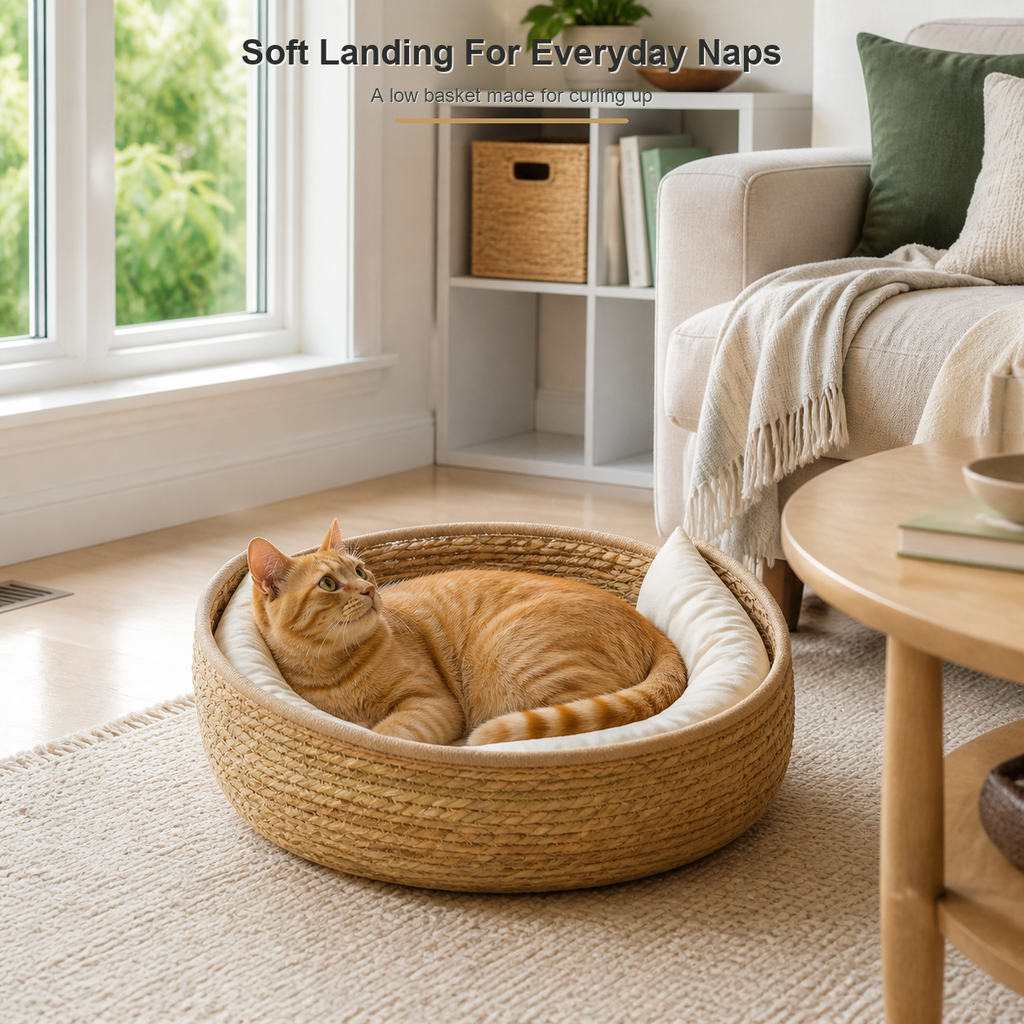 Cotton Rope Cat Basket Bed