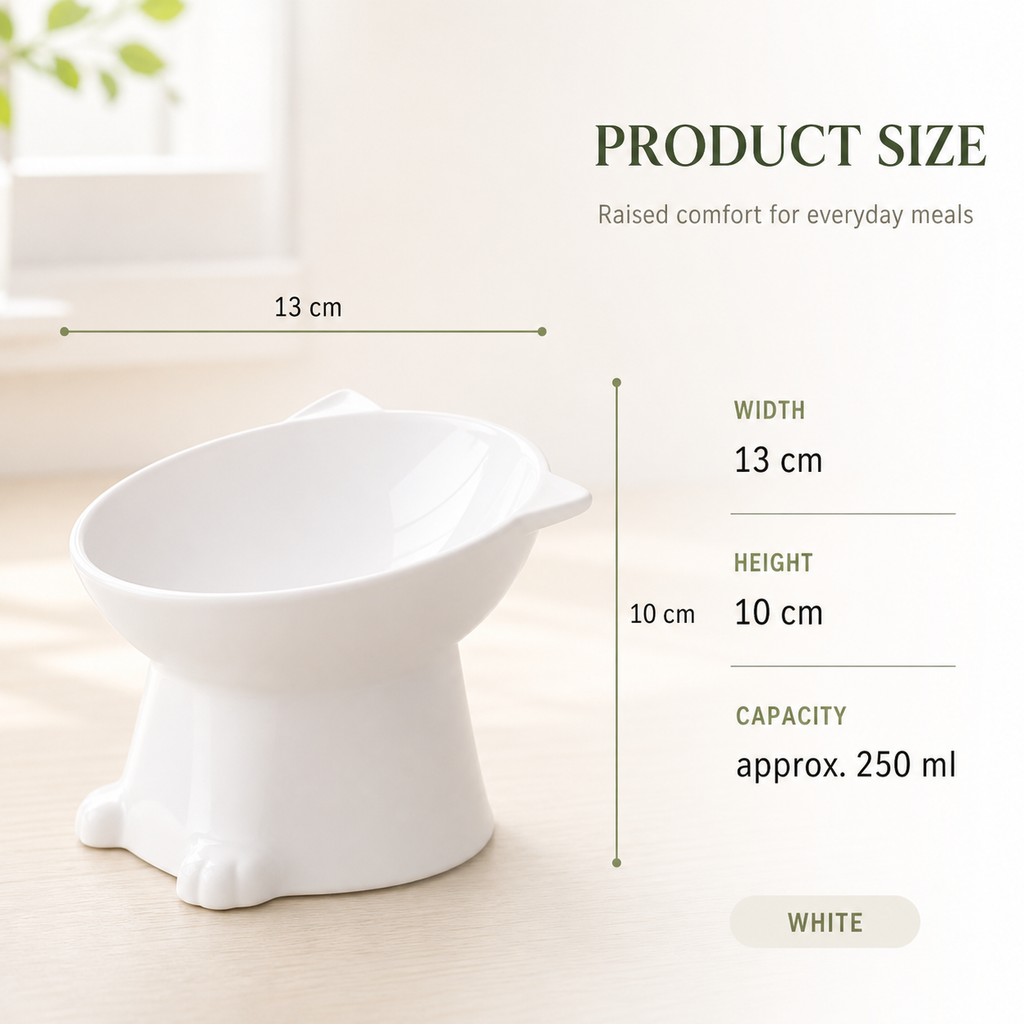 Raised Cat Food Bowl