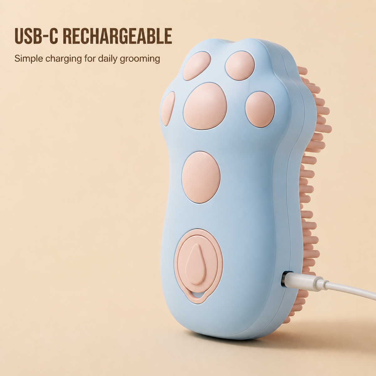 Cat Paw Spray Grooming Brush