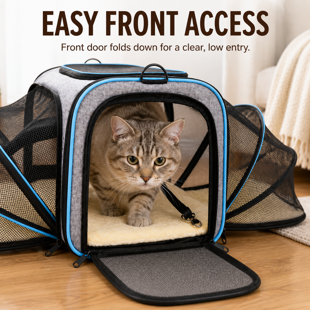 Expandable Soft Cat Carrier