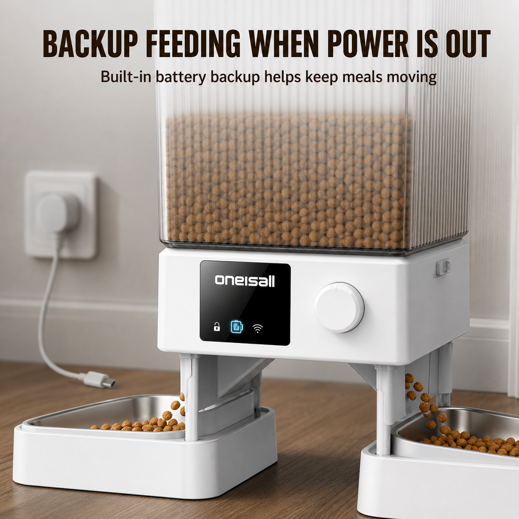Dual-Bowl Automatic Cat Feeder