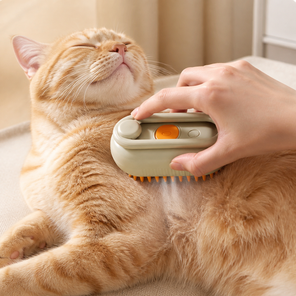 Cat Paw Steam Grooming Brush