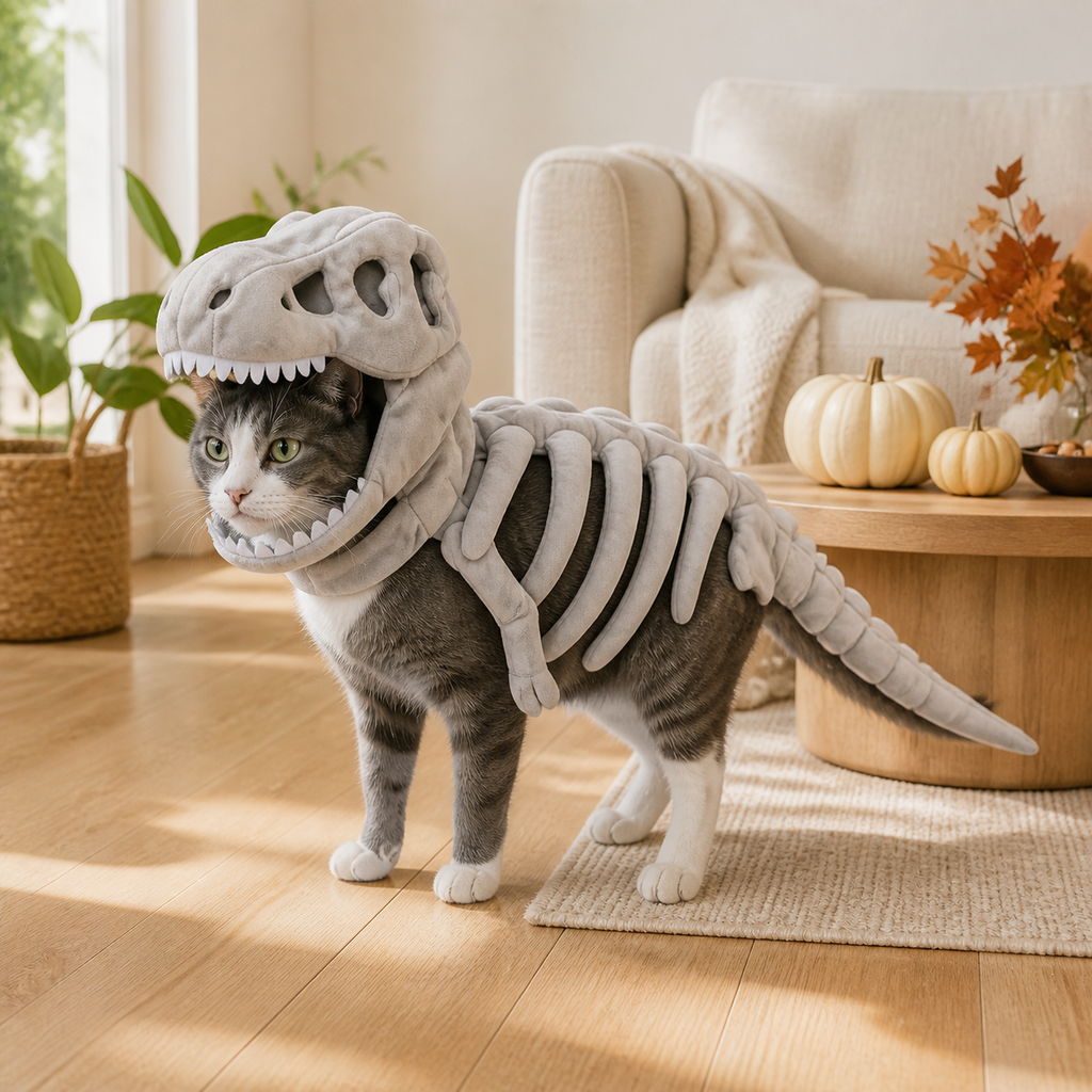 Dinosaur Skeleton Cat Costume