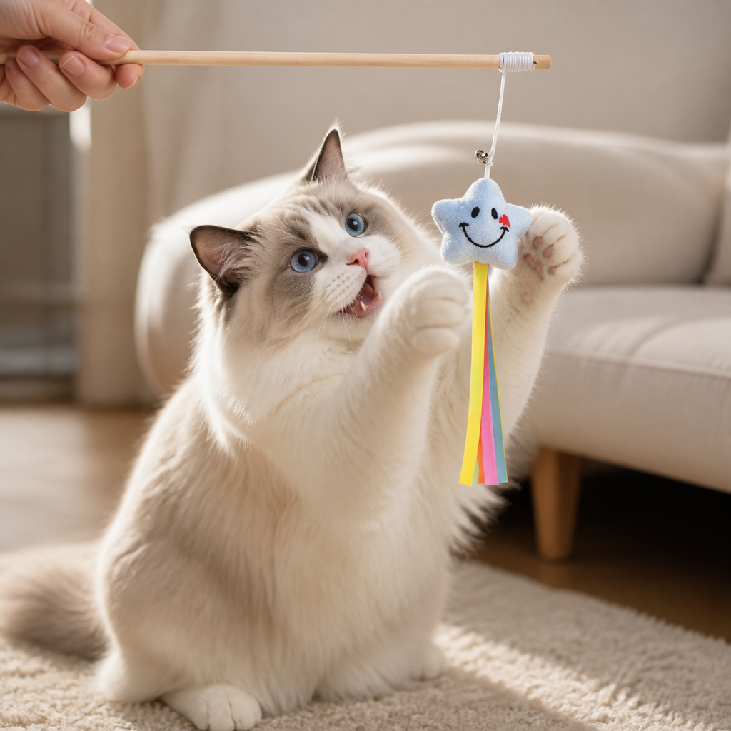 Wooden Cat Teaser Wand
