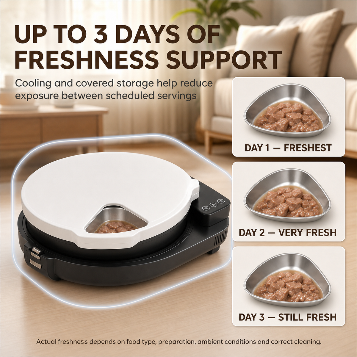 Refrigerated Wet Food Cat Feeder