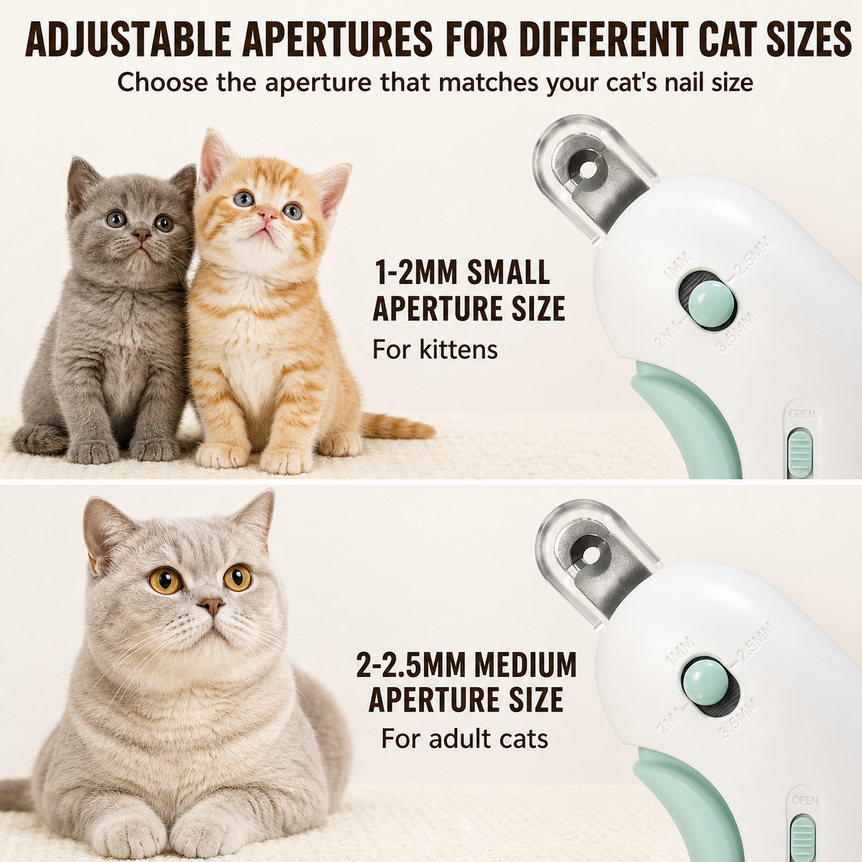 Adjustable Cat Nail Clippers