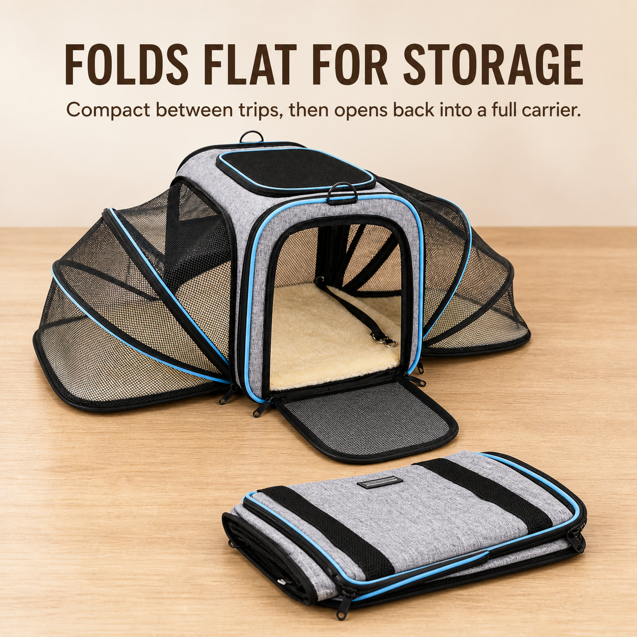 Expandable Soft Cat Carrier
