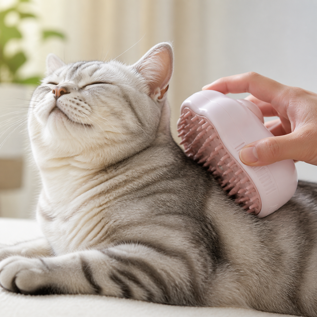 Cat Paw Spray Grooming Brush