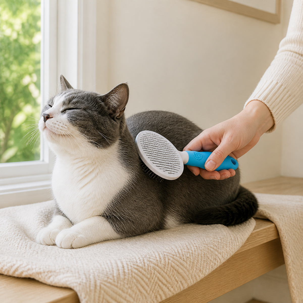 Self-Cleaning Cat Slicker Brush