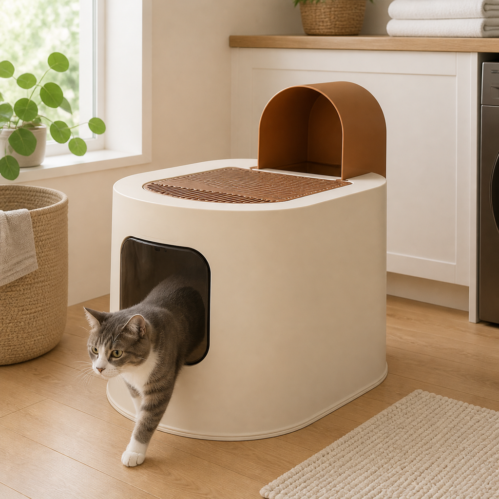Top-Entry Enclosed Cat Litter Box