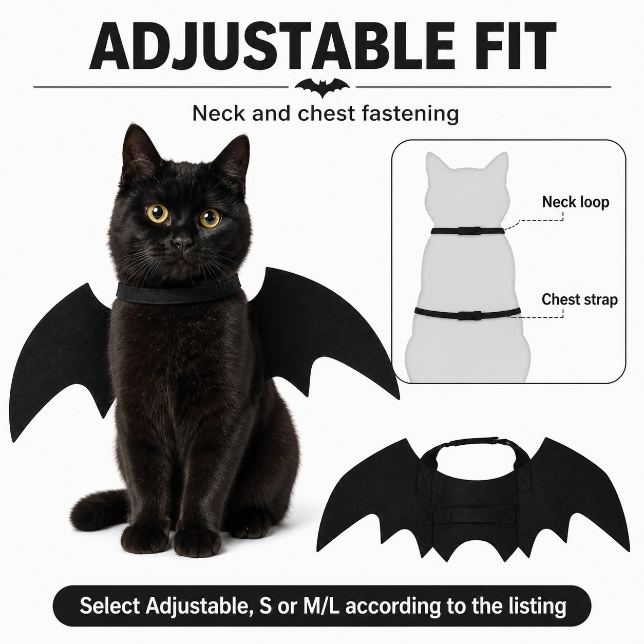 Bat Wing Cat Costume