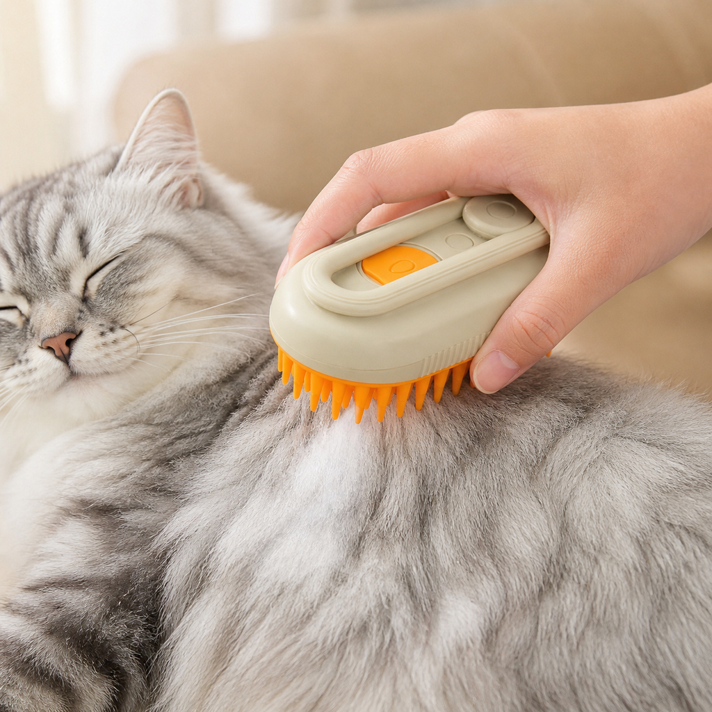 Cat Paw Steam Grooming Brush