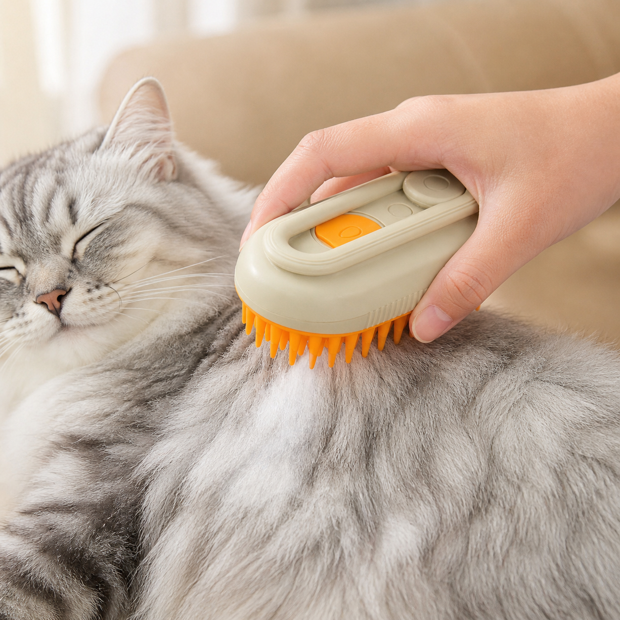 Cat Paw Steam Grooming Brush