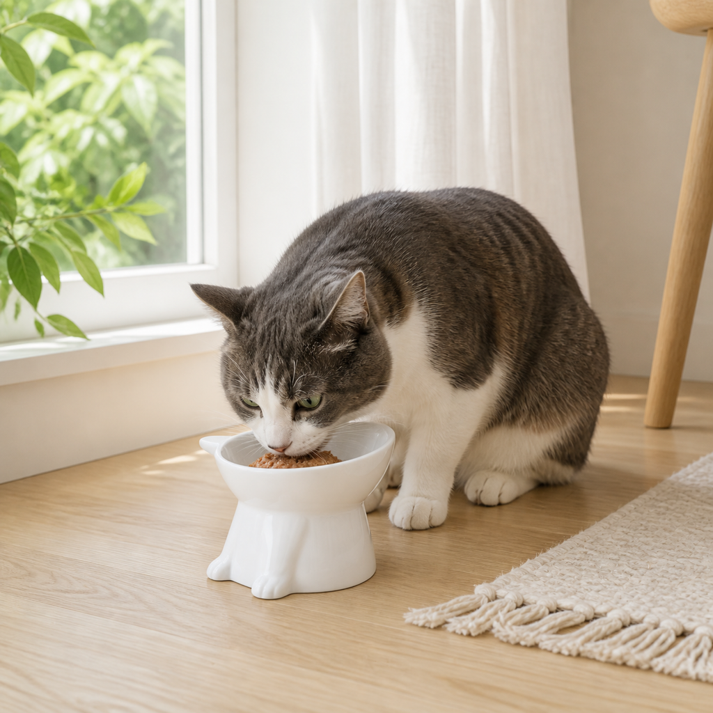 Raised Cat Food Bowl