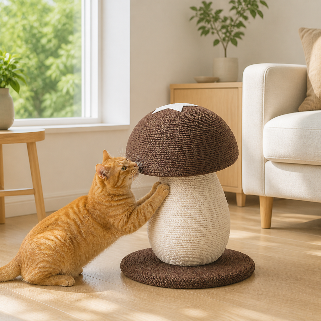 Mushroom Sisal Cat Scratcher