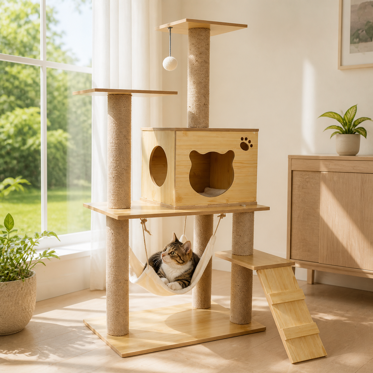 Space Capsule Cat Scratcher Nest