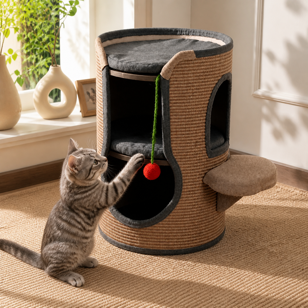 Multi-Level Sisal Cat Tree