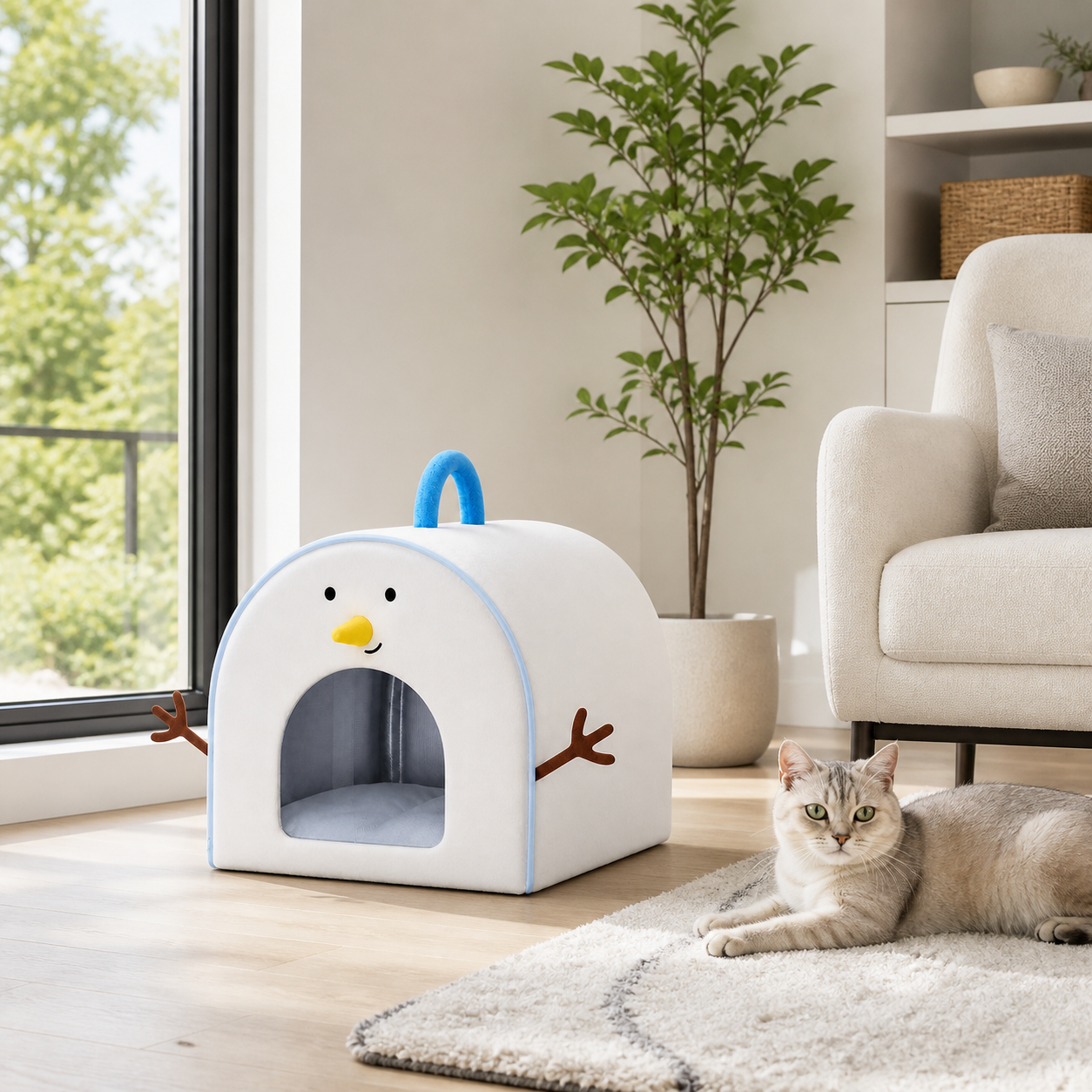 Cooling Cat Ice House Bed